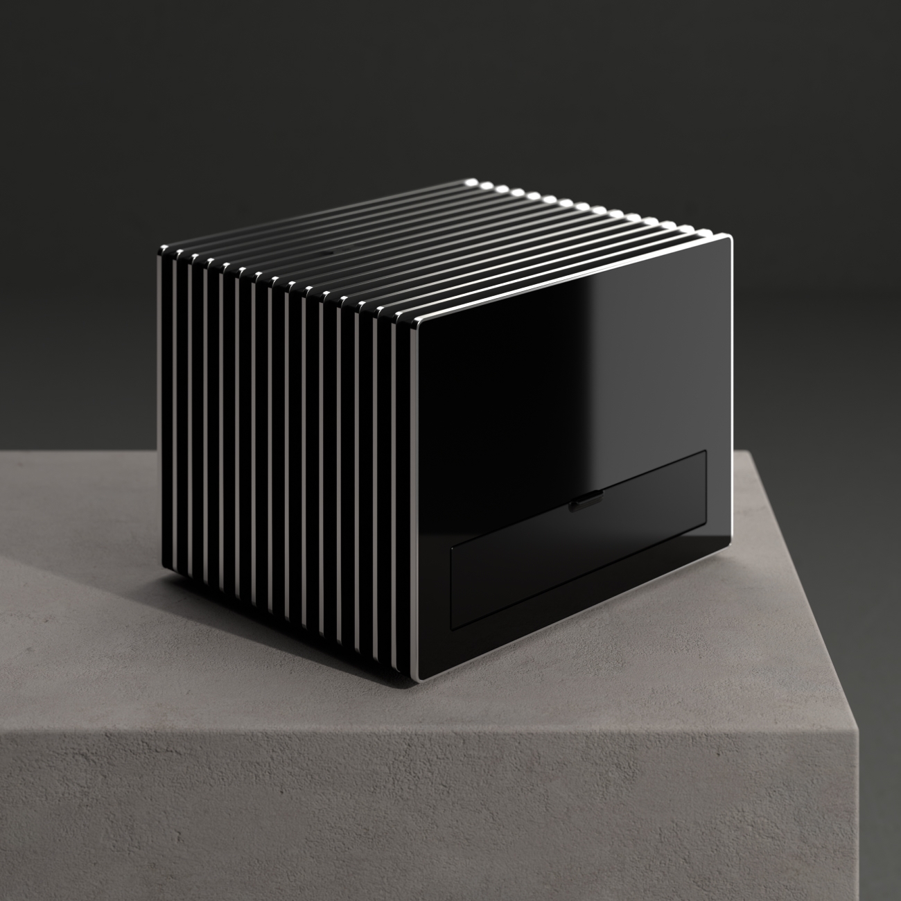 Rear-side view of the VisionMaster Max highlighting its 14 electroplated metal strips for structural strength.